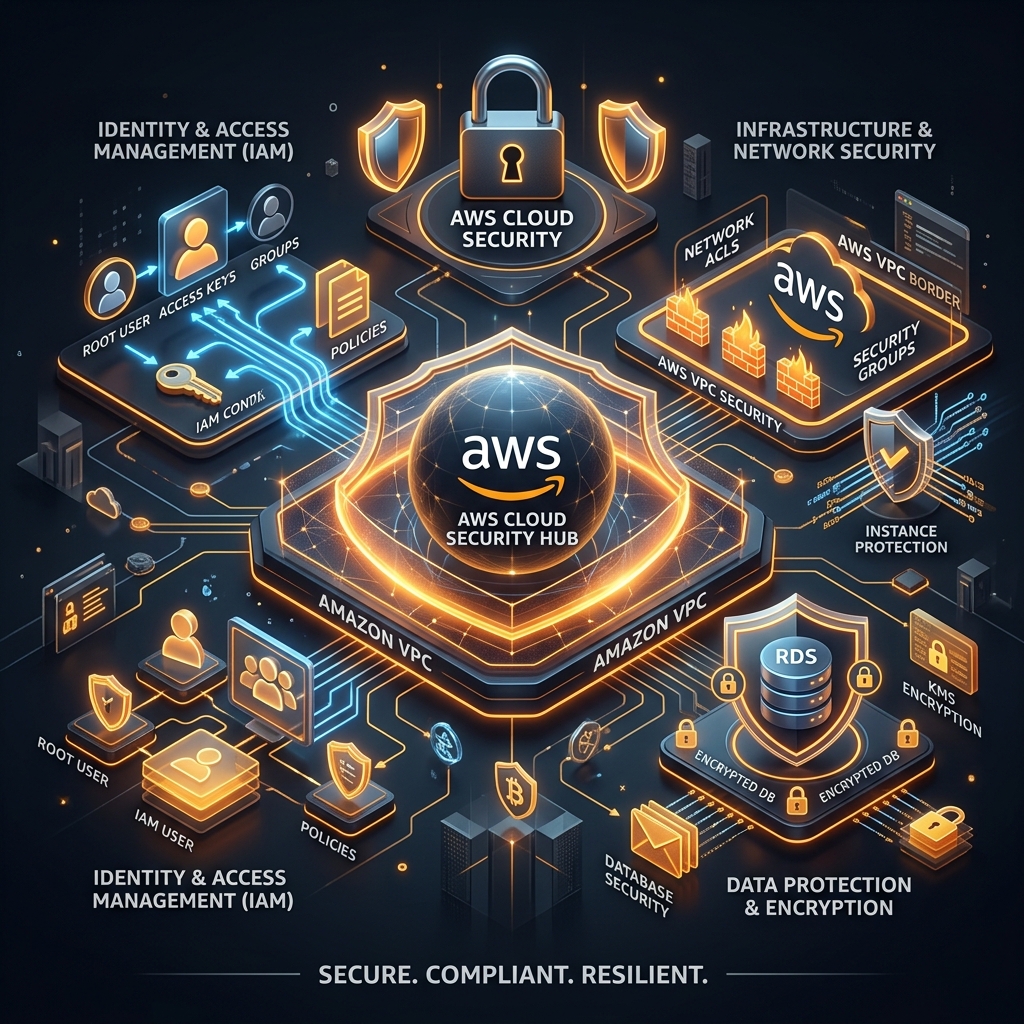 Amazon AWS Cloud Security architecture mockup